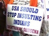 Indians protest outside the US Embassy in New Delhi against Devyani Khobragade's arrest. PHOTO: REUTERS 